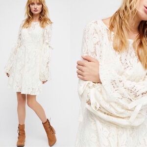 Free People Ruby Lace Long Sleeve Dress